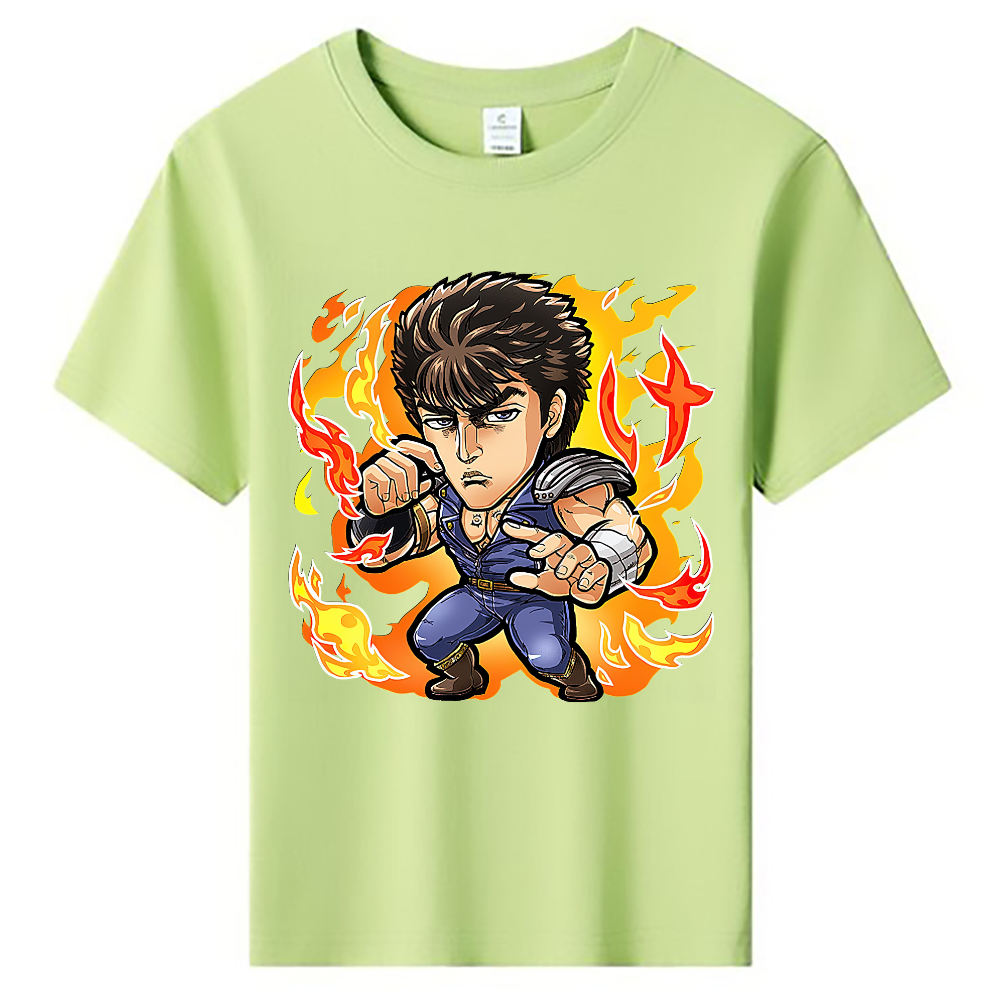 （画像用） 北斗の拳 Fist of the North Star 綿100％キッズTシャツ（フロントプリント）